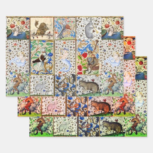 中世の獣医遊のミュージカル楽器 ラッピングペーパーシート (セット)