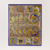 中世の獣医、生命の木の上の鳥、竜 ジグソーパズル (縦)