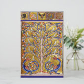 中世の獣医、生命の木の上の鳥、竜 便箋 (スタンド正面)