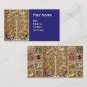 中世の獣医、生命の木の上の鳥、竜 名刺 (正面/裏面)