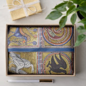 中世の獣医、生命の木の上の鳥、竜 薄葉紙 (ギフト)