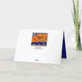 中世の獣文様,空飛ぶコウモリの森の動物 オレンジ シーズンカード (裏面)