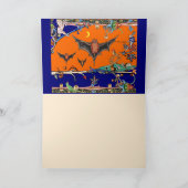 中世の獣文様,空飛ぶコウモリの森の動物 オレンジ シーズンカード (内部)