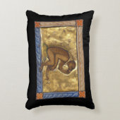 中世の獣猿c. 1270 アクセントクッション (正面(垂直))