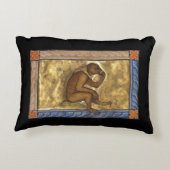 中世の獣猿c. 1270 アクセントクッション (裏面)