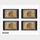 中世の獣猿c. 1270 長方形シール (シート)