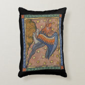 中世の獣竜c. 1270 アクセントクッション (正面(垂直))
