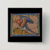 中世の獣竜c. 1270 缶バッジ (正面)