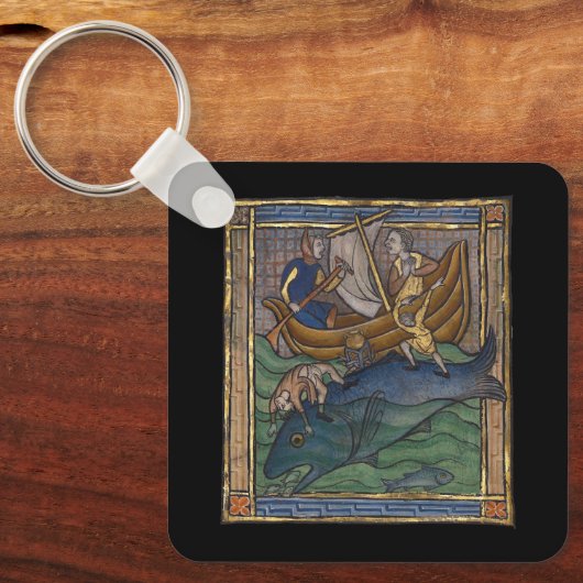 中世の獣鯨c. 1270 キーホルダー (正面)