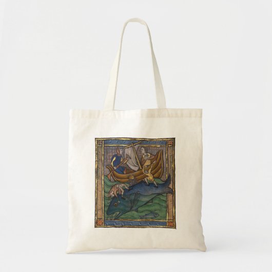 中世の獣鯨c. 1270 トートバッグ (正面)