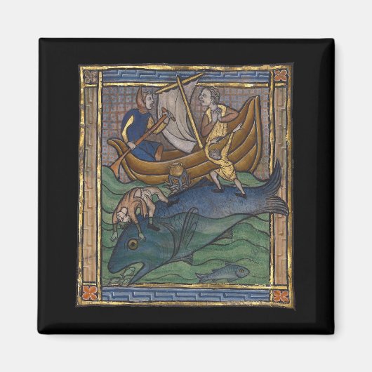 中世の獣鯨c. 1270 マグネット (正面)