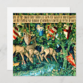 中世の王アーサー・ウィリアム・モリス 招待状 (正面/裏面)