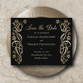 中世の王室のバラ結婚式の日付を保存 セーブザデート