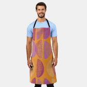 中世の現代風の図柄 エプロン (着用した状態)