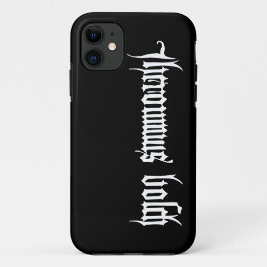 中世の画家ヒエロニムス・ボス風のサイン Case-Mate iPhoneケース (裏面)