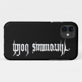 中世の画家ヒエロニムス・ボス風のサイン Case-Mate iPhoneケース (裏面(横))