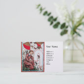 中世の白い真珠の鳥の庭の詩人 名刺 (スタンド正面)