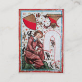 中世の白い真珠の鳥の庭の詩人 名刺 (裏面)