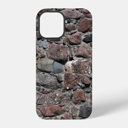中世の石壁テクスチャ背景 抽象的、古い iPhoneケース (裏面)