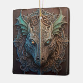 中世の石造石龍の彫刻 セラミックオーナメント (左)