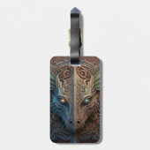 中世の石造石龍の彫刻 ラゲッジタグ (裏面縦)