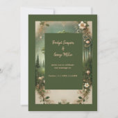 中世の神秘的なファンタジー版木、銅版、版画フォレ結婚スト 招待状 (正面)