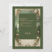 中世の神秘的なファンタジー版木、銅版、版画フォレ結婚スト 招待状 (裏面)