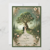 中世の神秘的なファンタジー版木、銅版、版画フォレ結婚スト 招待状 (正面)