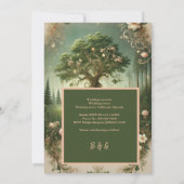 中世の神秘的なファンタジー版木、銅版、版画フォレ結婚スト 招待状 (裏面)