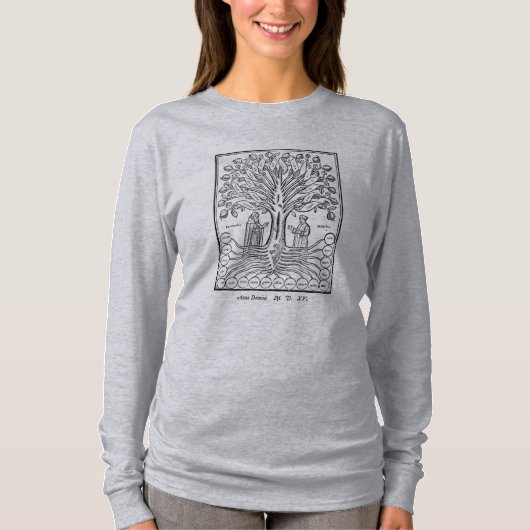 中世の科学樹 Tシャツ (正面)