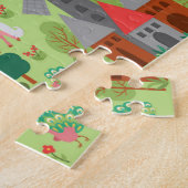 中世の童話の王国ファンタジー城キッズおもしろい ジグソーパズル (側面)