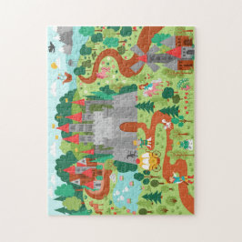 中世の童話の王国ファンタジー城キッズおもしろい ジグソーパズル