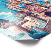 中世の童話ファンタジーキャッスルキッズおもしろい フォトプリント (角)