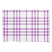 中世の紫の格子縞 枕カバー (正面左)