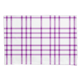 中世の紫の格子縞 枕カバー