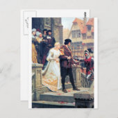 中世の結婚ロマンス ポストカード (正面/裏面)