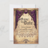中世の結婚式の招待を保存 セーブザデート (正面)