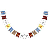 中世の美しい騎士と女性の旗 バンティングフラッグ (全)