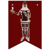 中世の美しい騎士と女性の旗 バンティングフラッグ (第2の旗)