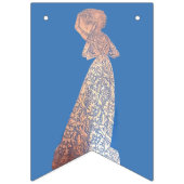 中世の美しい騎士と女性の旗 バンティングフラッグ (第1の旗)