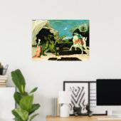 中世の聖ジョージとドラゴン ポスター (ホームオフィス)