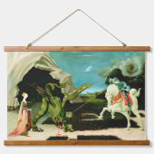 中世の聖ジョージとドラゴン 吊り下げ型タペストリー (正面)