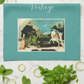 中世の聖ジョージとドラゴ キッチンタオル (折り畳み)