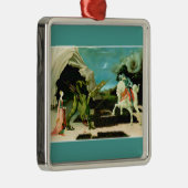 中世の聖ジョージとドラゴ メタルオーナメント (右)