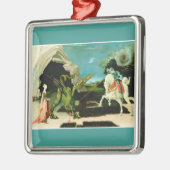 中世の聖ジョージとドラゴ メタルオーナメント (左)