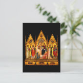 中世の聖人ヴァージンの戴冠式 ポストカード (スタンド正面)