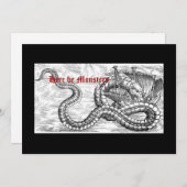 中世の船と竜の招待状 招待状 (正面/裏面)