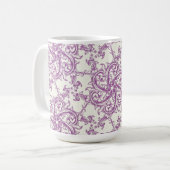 中世の花柄コーヒーマグ コーヒーマグカップ (正面左)