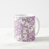 中世の花柄コーヒーマグ コーヒーマグカップ (正面右)