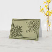 中世の花柄 カード (黄色い花)